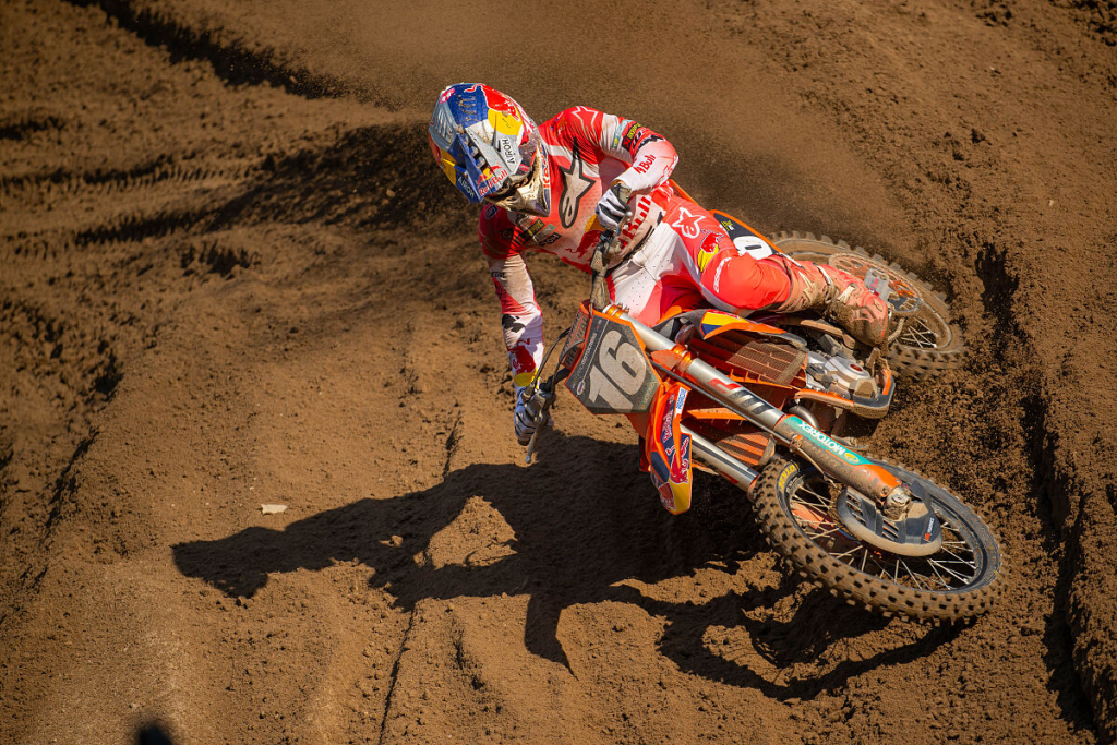 Tom Vialle finishes second overall at the Southwick National, claiming his third podium of the season and climbing to third in the 250MX standings for Red Bull KTM.
