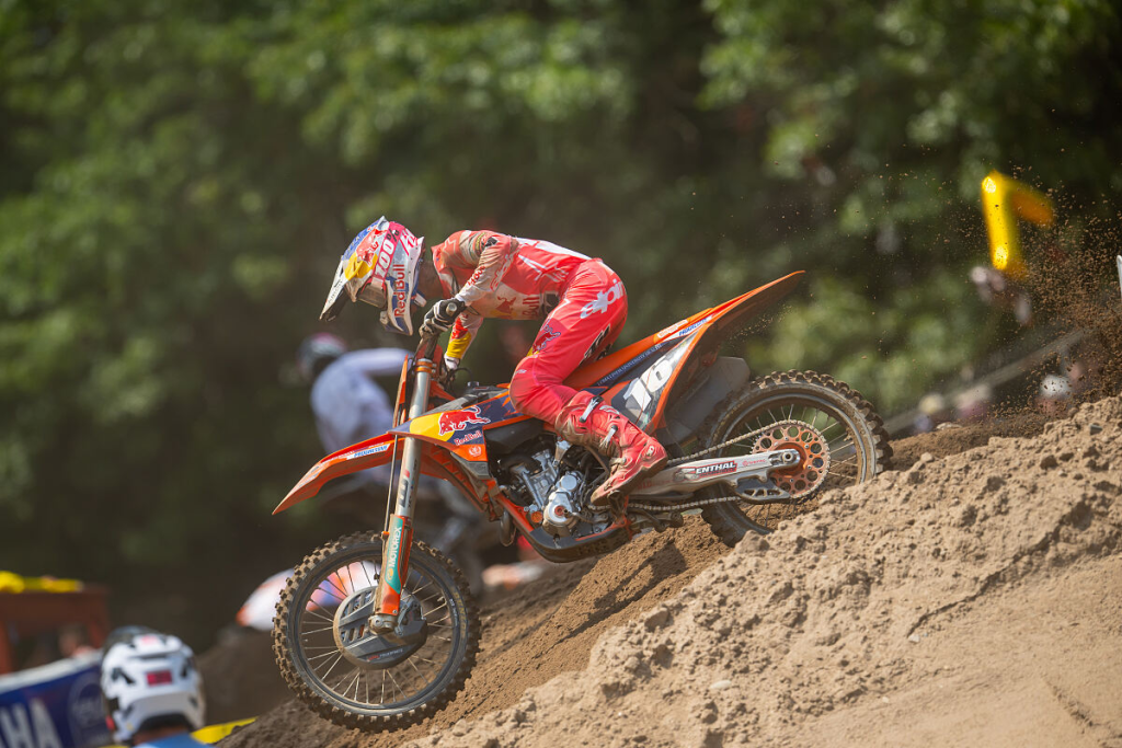 Tom Vialle finishes second overall at the Southwick National, claiming his third podium of the season and climbing to third in the 250MX standings for Red Bull KTM.