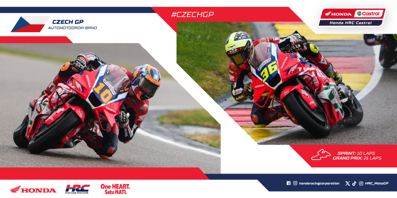Honda riders Luca Marini and Joan Mir gear up for MotoGP’s long-awaited return to Brno, aiming to build momentum at the iconic Czech circuit.