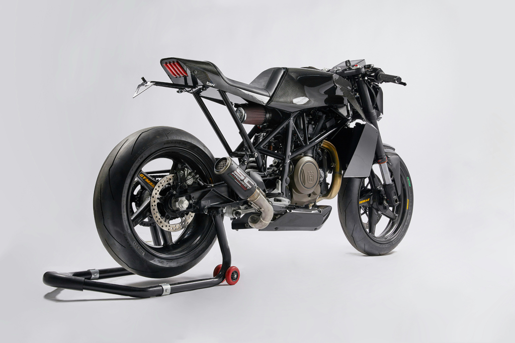 Custom-built by Paris workshop Bad Winners, this ultra-light, 85 hp carbon Husqvarna Vitpilen 701 owned by F1 star Charles Leclerc is now up for grabs with full provenance.
