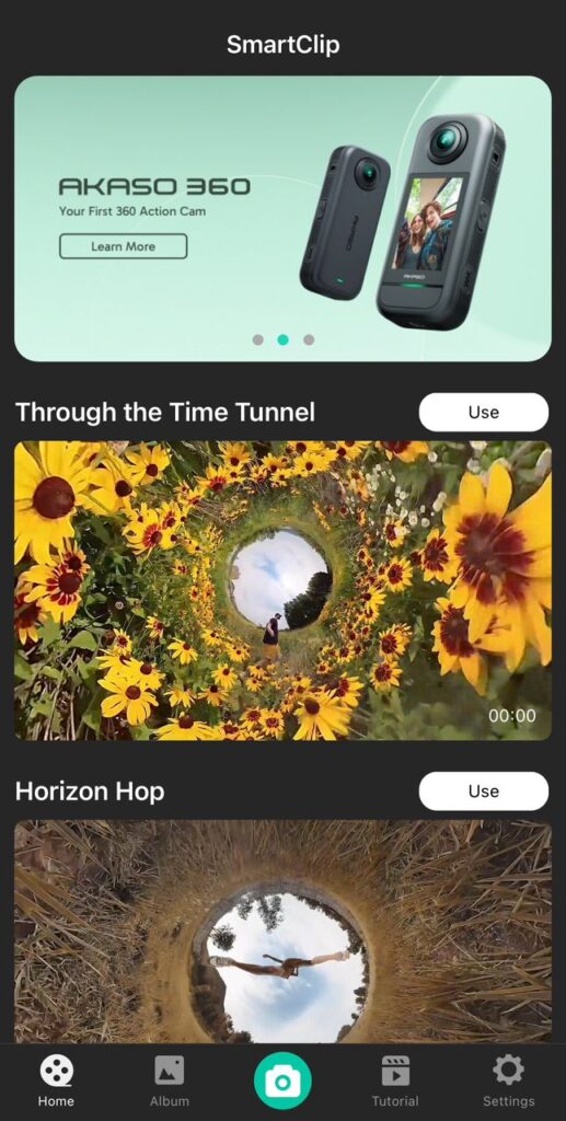 AKASO 360 editing app mobile