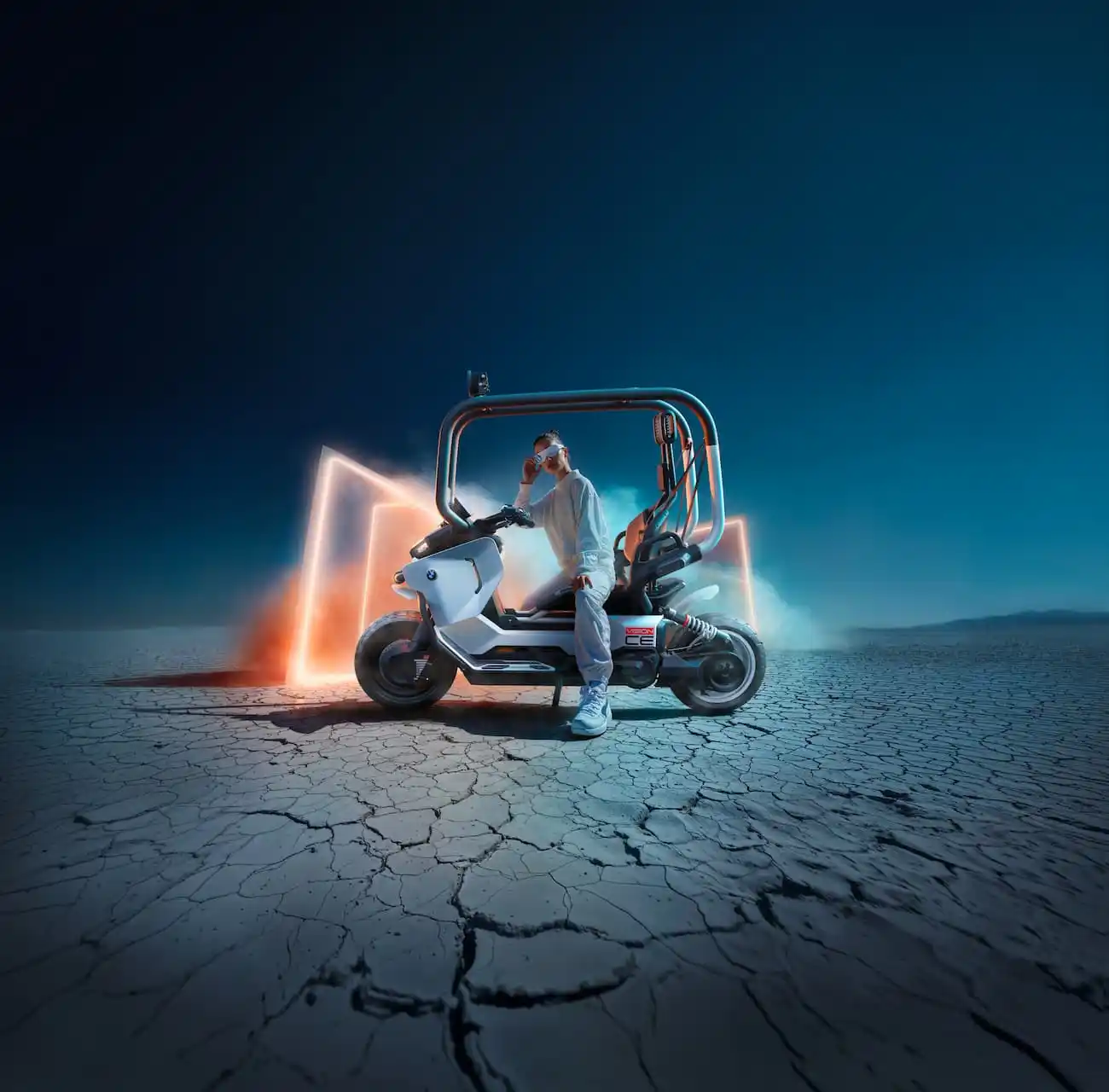 BMW unveils the Vision CE concept, a futuristic electric motorcycle with bold design, canopy protection, and CE 04 performance roots, hinting at the brand’s electric future.