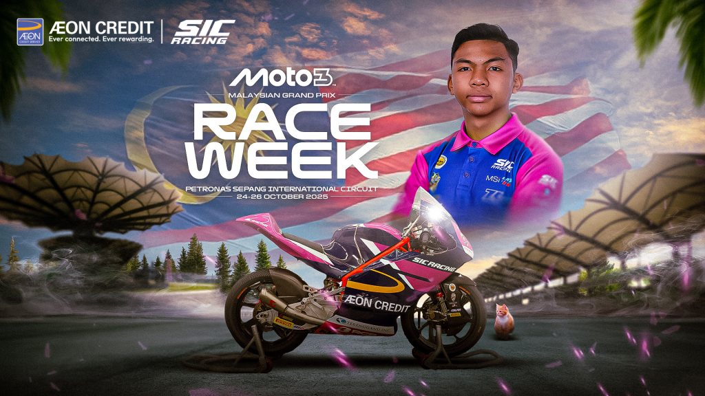 Malaysian rider Hakim Danish joins Moto3 World Championship as a Wildcard at MalaysianGP with AEON Credit SIC Racing MSi.