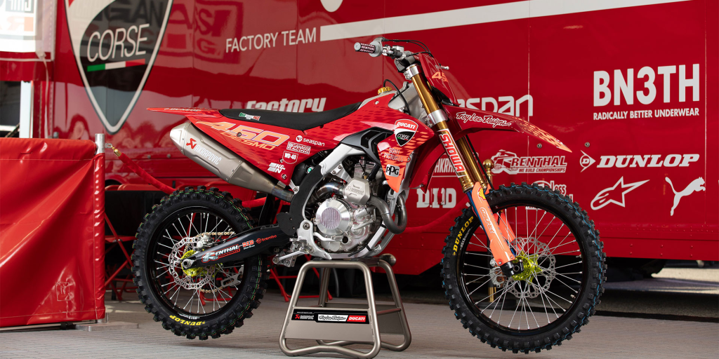 Ducati joins forces with Troy Lee Designs and Red Bull to launch its first-ever Supercross and Pro Motocross factory team, debuting at Anaheim 1 in 2026 with the Desmo450 MX and a bold new era for off-road racing.
