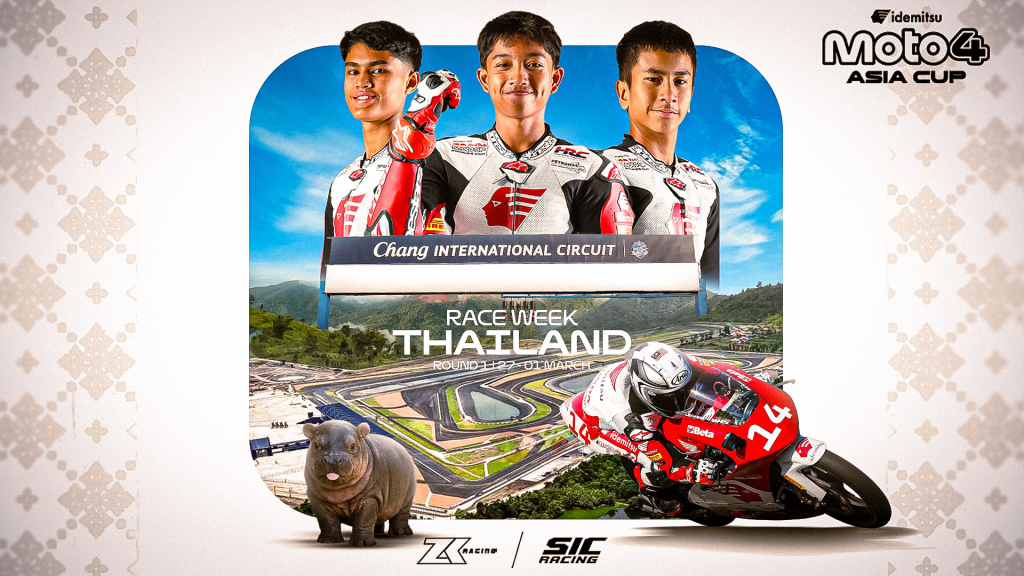 Malaysia’s young riders Qabil Irfan Azlan, Muhammad Naqib Rifqi and Qayyim Razin Razali are set to begin their 2026 Idemitsu Moto4 Asia Cup campaign at the Thailand season opener in Buriram.