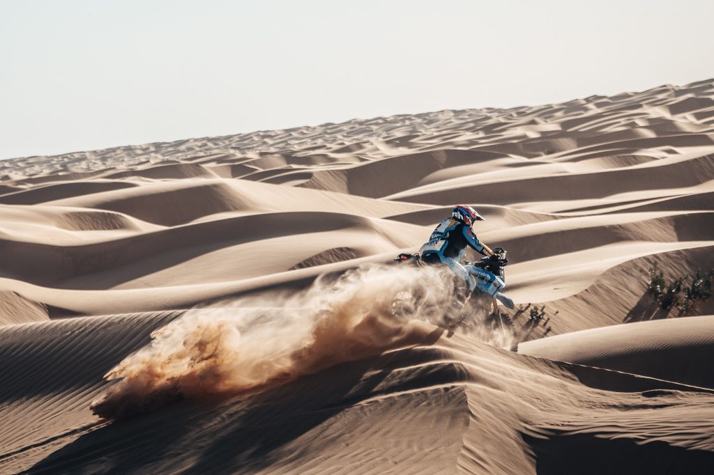 Kevin Gallas leads a strong day for the Ténéré Yamaha Rally Team with a Stage 9 podium at the Africa Eco Race, as five Yamaha riders hold top-seven overall spots heading into the decisive Stage 10.