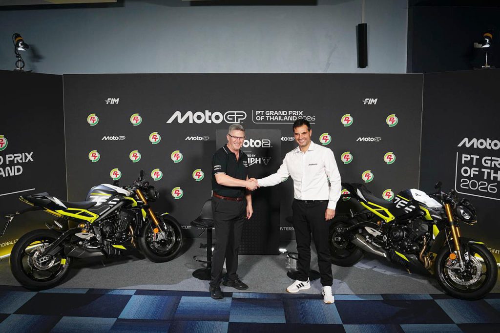 Triumph reveals exclusive Street Triple 765 Moto2 Edition bikes as prizes for the 2026 Triumph Triple Trophy, rewarding top Moto2 riders and one lucky fan.