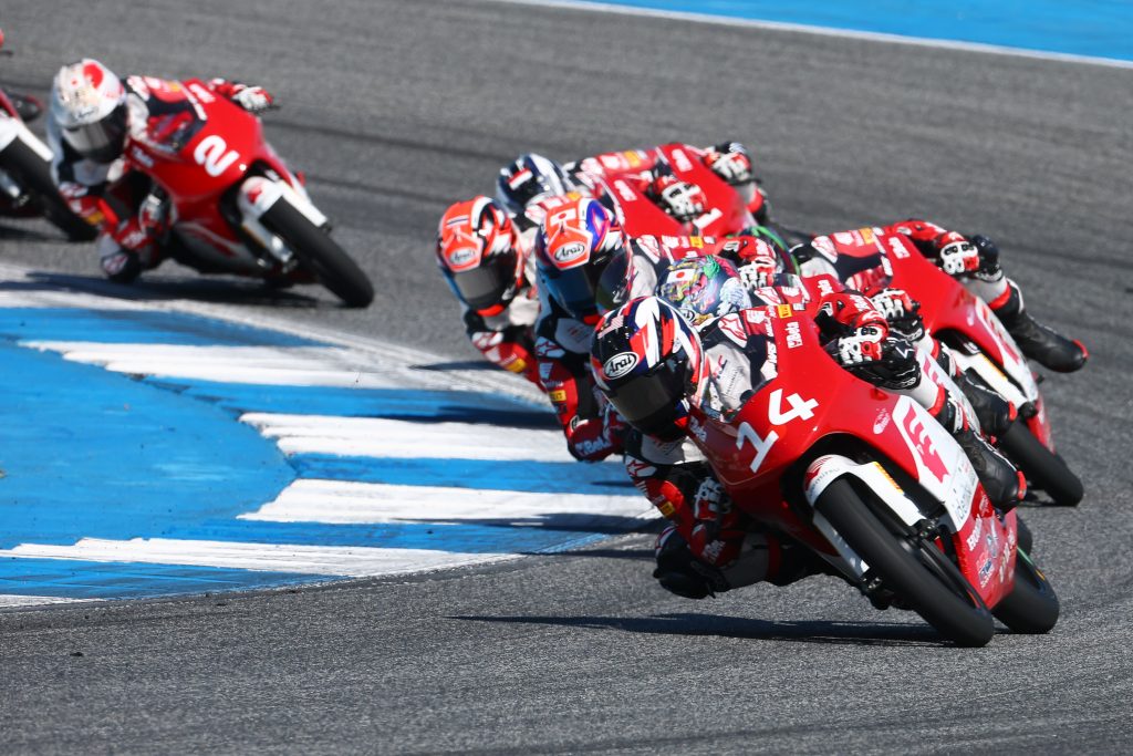 Qabil Irfan podium Moto4 Asia 2026