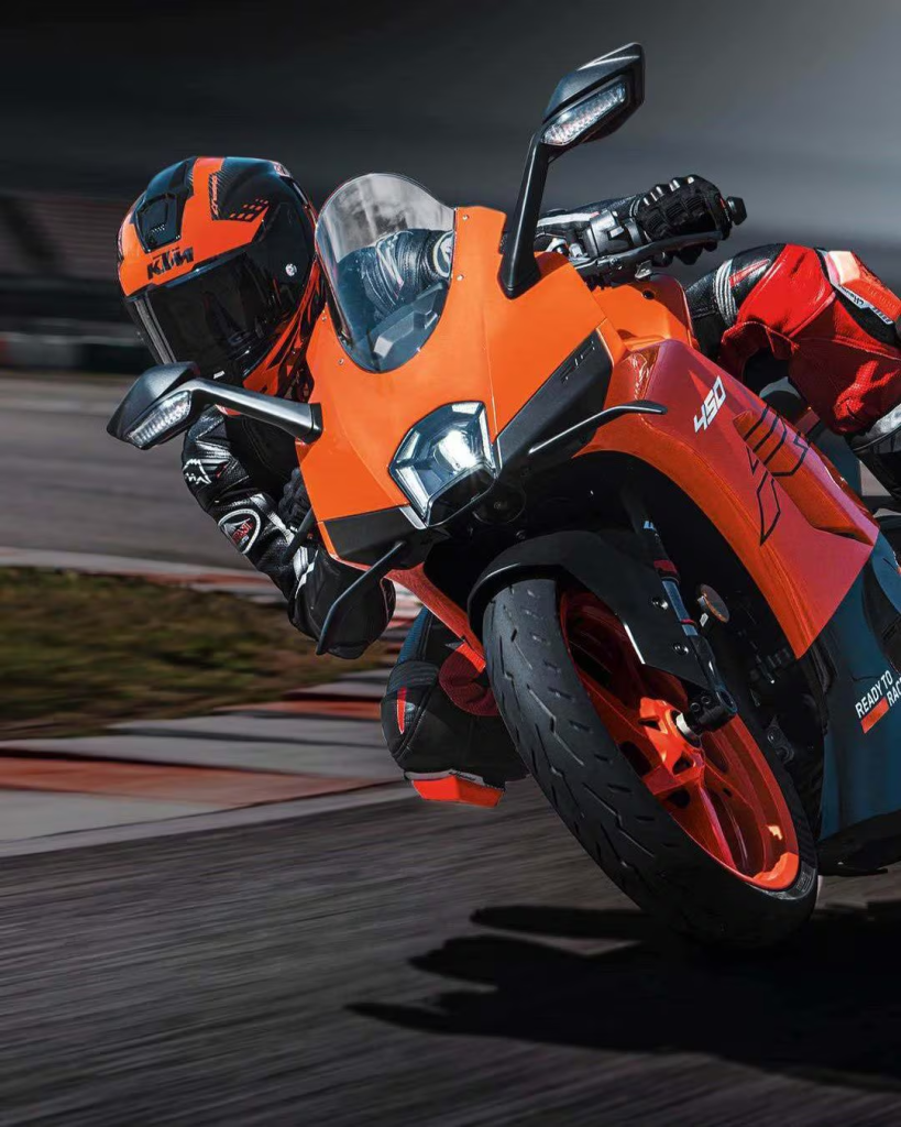 KTM unveils the 450 RC, a lightweight parallel-twin sportbike with upgraded performance, modern tech, and sharp styling, currently exclusive to China.