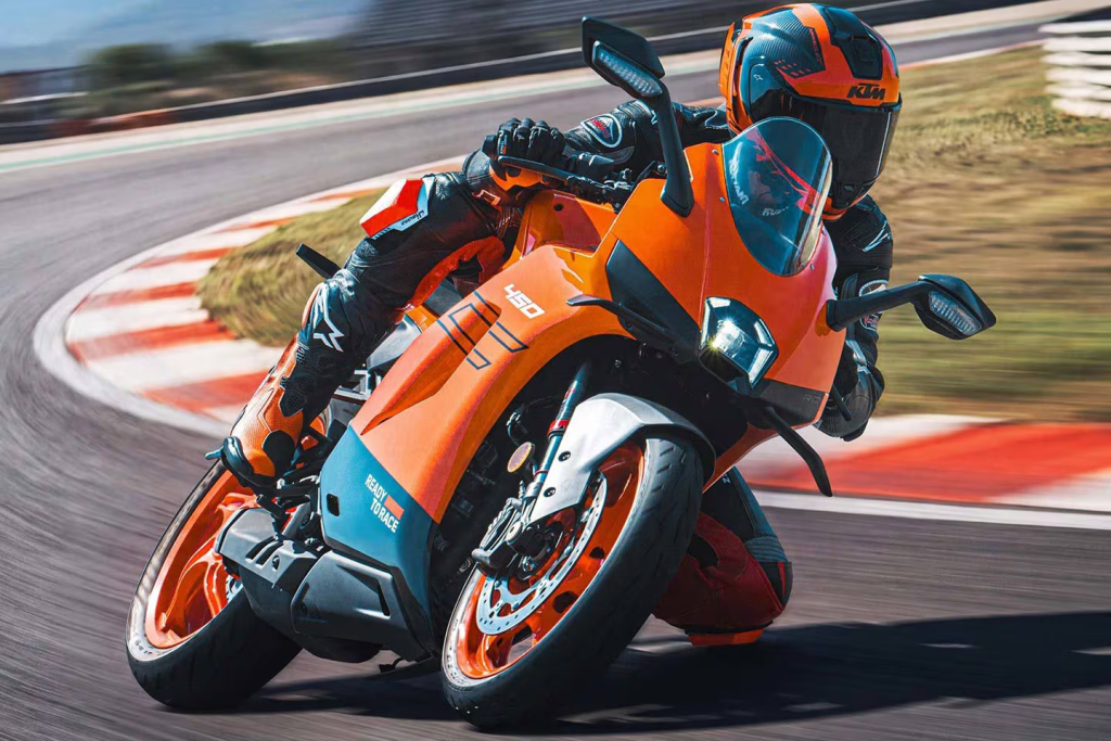 KTM unveils the 450 RC, a lightweight parallel-twin sportbike with upgraded performance, modern tech, and sharp styling, currently exclusive to China.