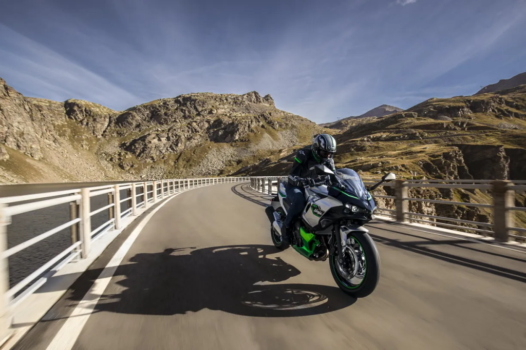 Kawasaki enhances the Ninja 7 and Z7 Hybrids with improved drive modes, higher EV speed limits, and Sport Mode for automatic transmission, now available at select dealerships.